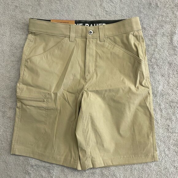 NEW Eddie Bauer Men's Size 30 Rainier 10" Tech Shorts Tan Outdoor Cargo - Picture 2 of 6